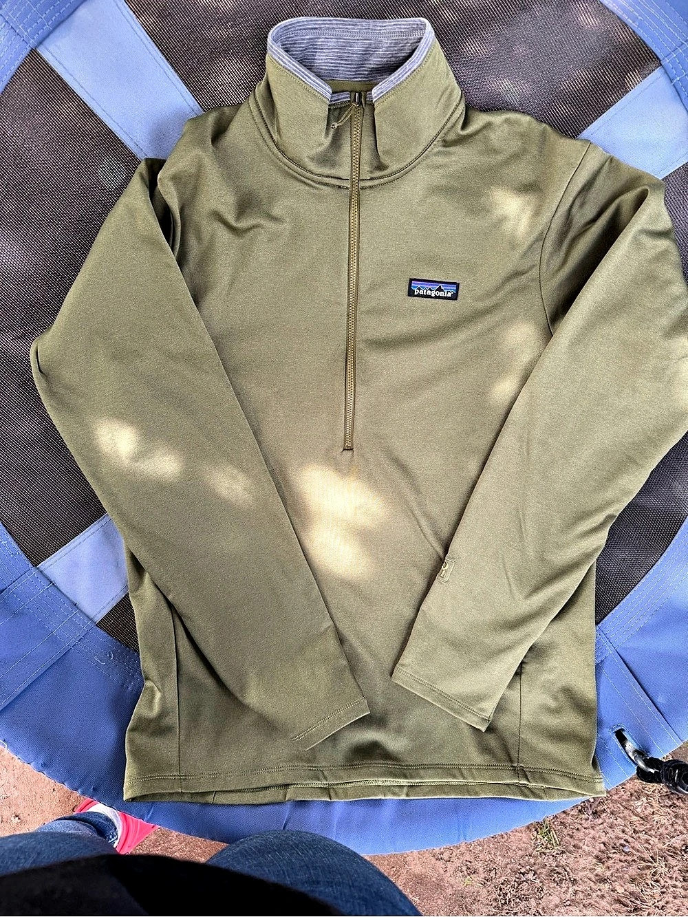Patagonia Men's Green Quarter-Zip Fleece Size Medium